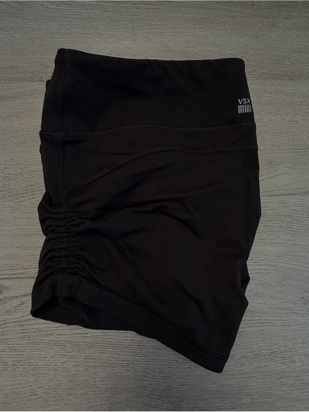 Victoria's Secret VSX Sport Knockout Hot Shorts Ruched Black Women's Size M - Picture 7 of 8